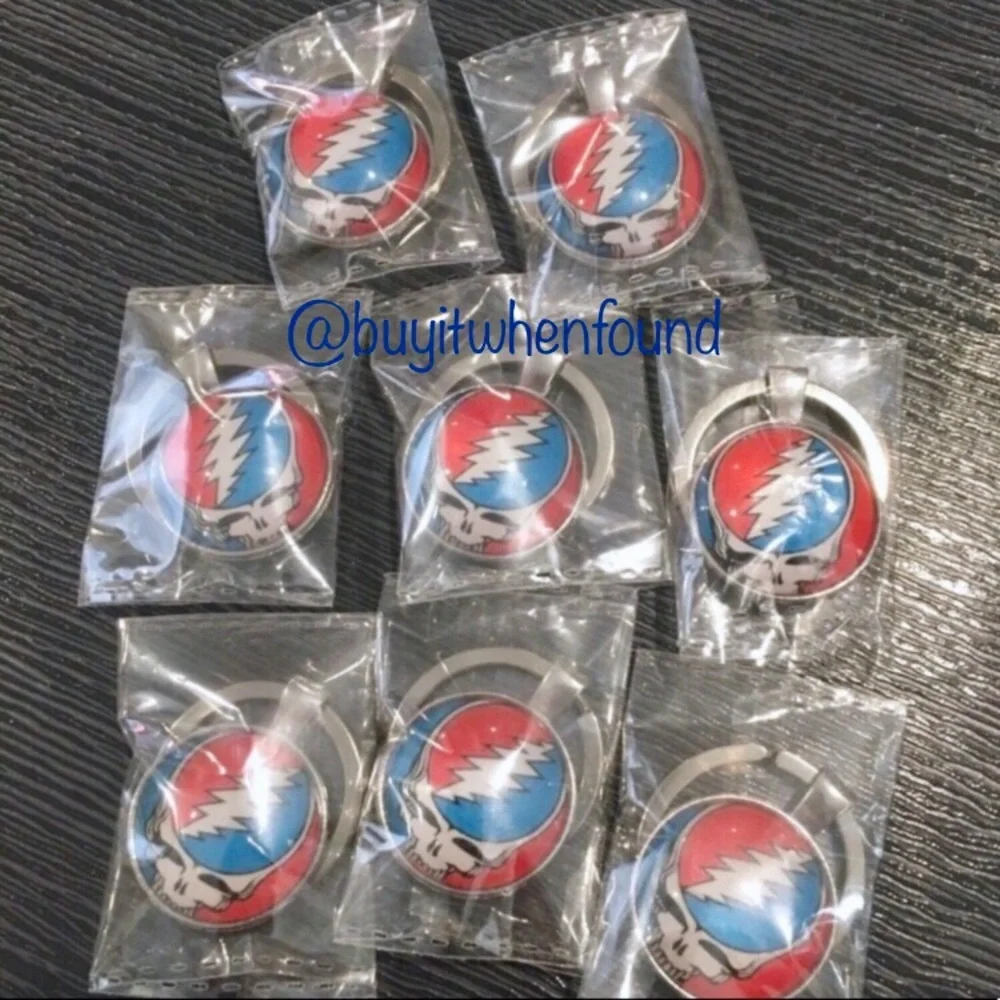 M GRATEFUL DEAD Steal Your Face SYF Keychain CUSTOM MADE BUYITWHENFOUND